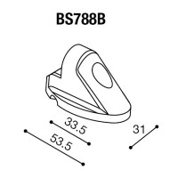Montážní adaptér BS788B pro zpětná zrcátka RIZOMA do kapotáže - pro motocykly DUCATI 848/1098/1198, černý